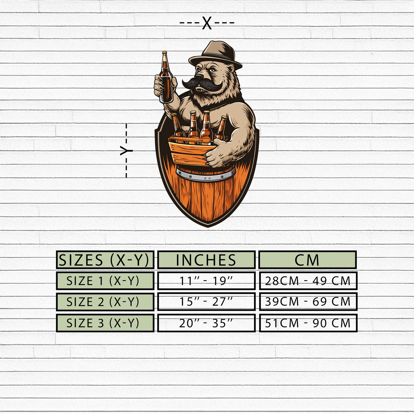 Bearded Beer Bear Metal Wall Art – Funny Bar UV Decor-KAFUVM006 - Tampa Home & Garden Store