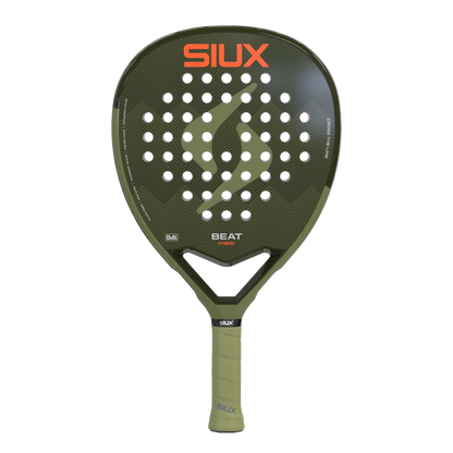 Padel racket Beat Play Hybrid 2026 by Siux USA olive green with perforated face and orange logo on Tampa Home & Garden Store