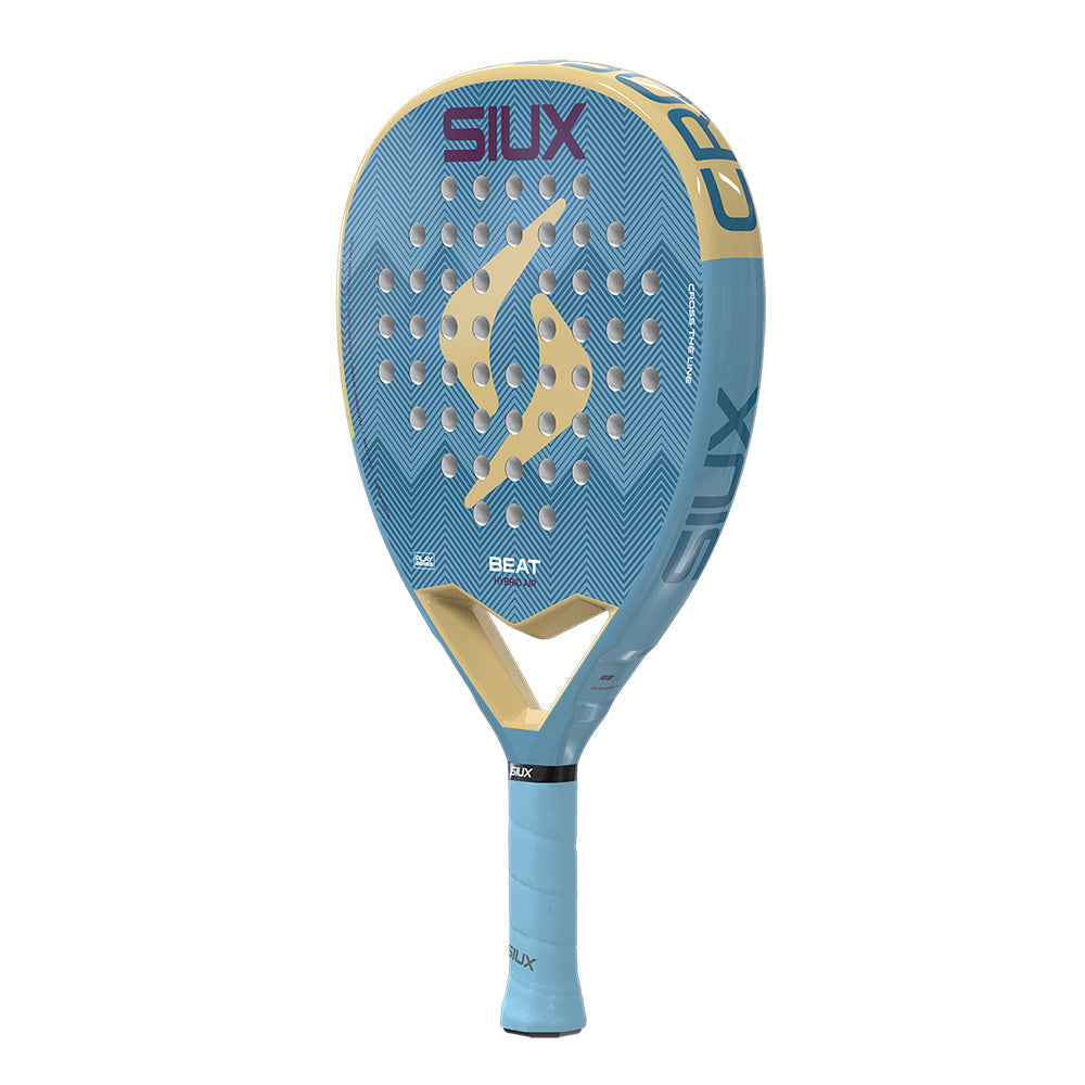 Padel racket Beat Hybrid Air 2026 blue and gold by Siux USA with perforated face on Tampa Home & Garden Store