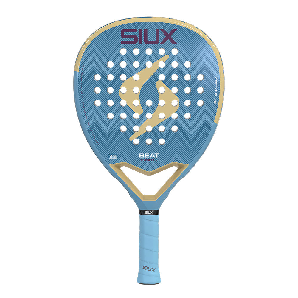 Beat Hybrid Air 2026 padel racket, blue and gold with perforated face, Siux USA on Tampa Home & Garden Store