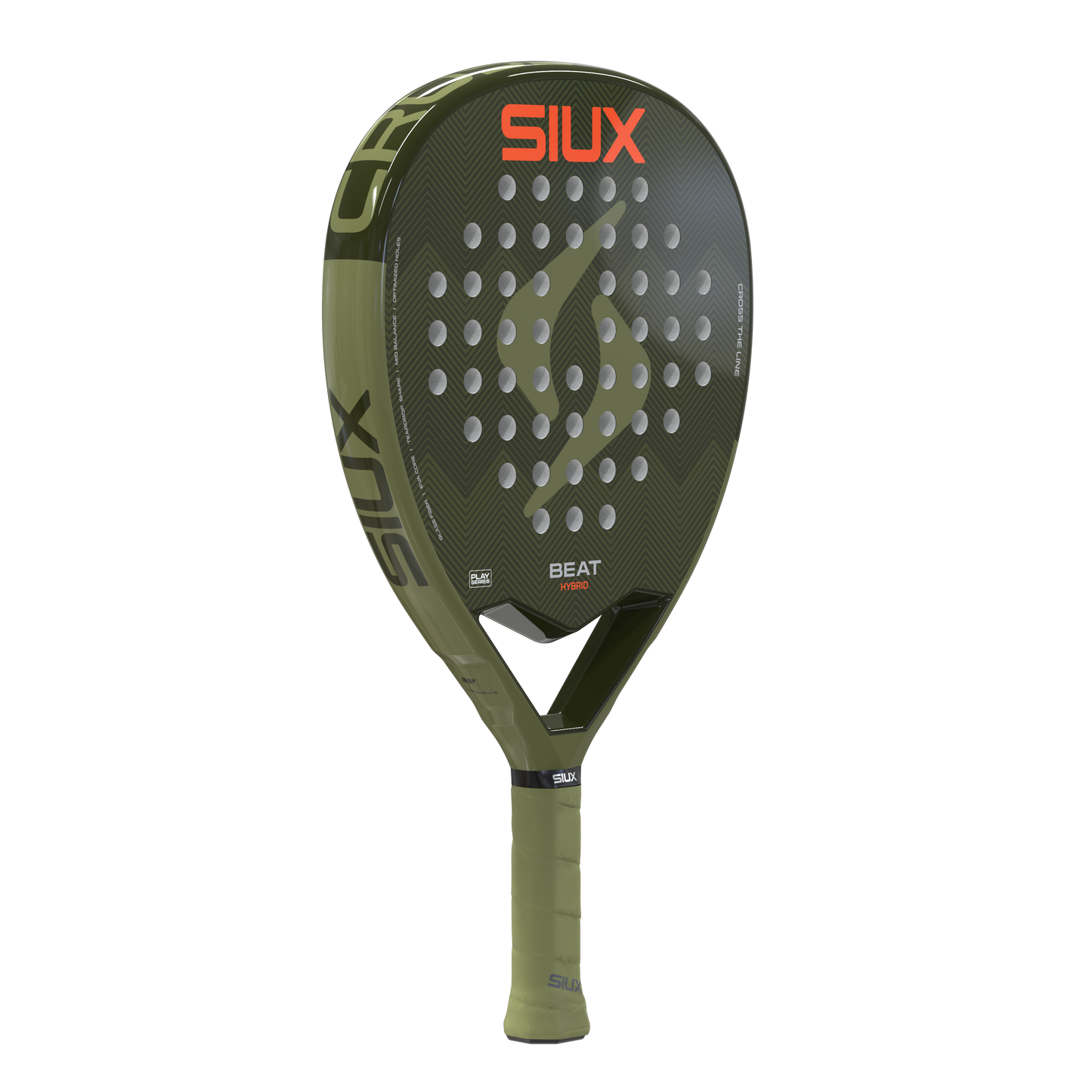 Beat Play Hybrid 2026 padel racket olive green with orange SIUX branding by Siux USA on Tampa Home & Garden Store