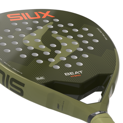 Padel racket Beat Play Hybrid 2026 by Siux USA olive with SIUX logo perforated surface on Tampa Home & Garden Store