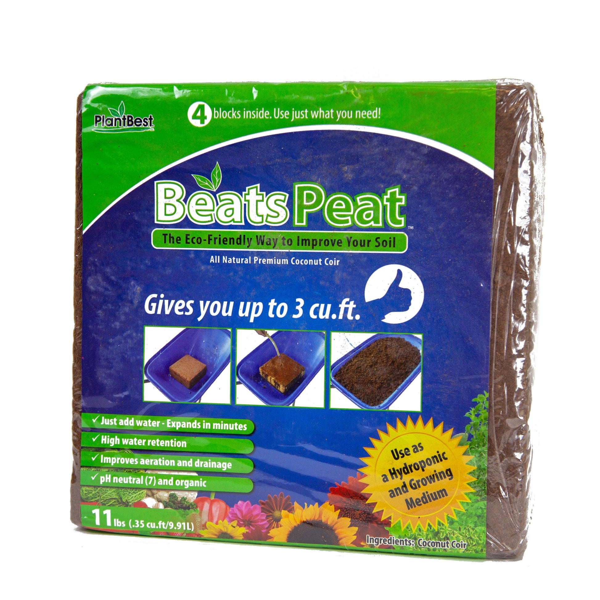 BeatsPeat (3 Cu Ft Brick) - Tampa Home & Garden Store