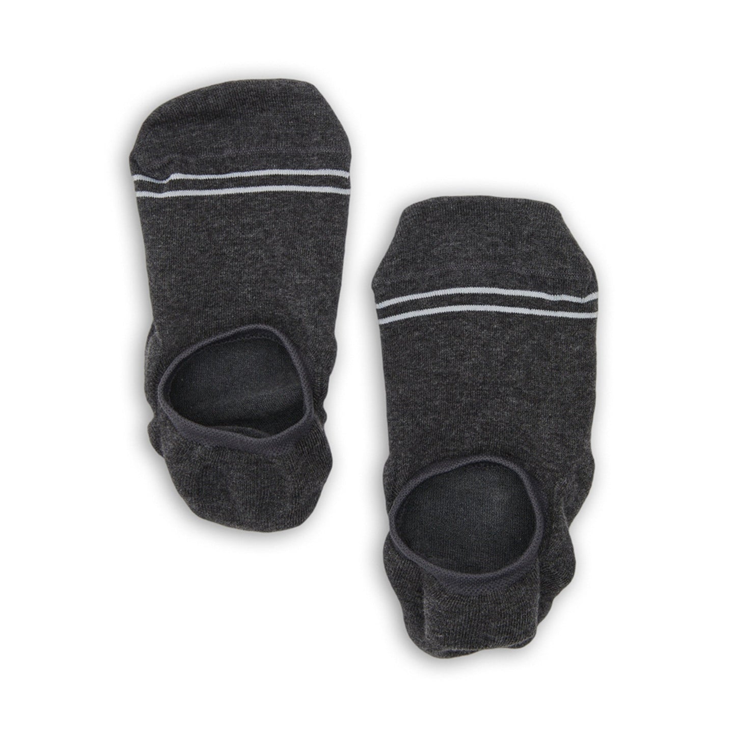 F23 No-Show Sock 6-Pack two dark heather gray footie socks with white stripes DeadSoxy on Tampa Home & Garden Store