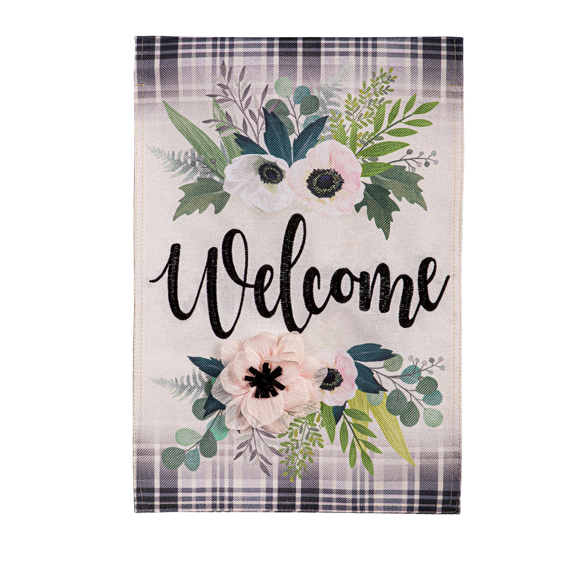 Beautiful Floral Welcome Burlap Garden Flag - Tampa Home & Garden Store
