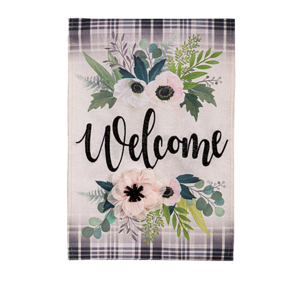 Beautiful Floral Welcome Burlap Garden Flag - Tampa Home & Garden Store