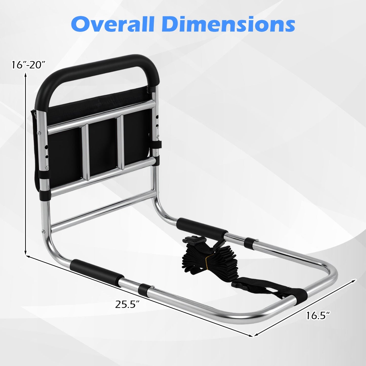 Bed Rails for Elderly Adults and Height Adjustable Bed Assist Safety Railings