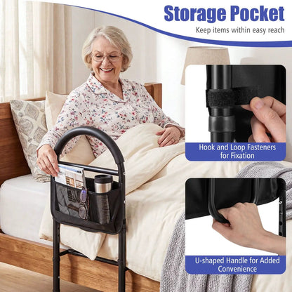 Height Adjustable Bed Rails for Seniors Safe Use