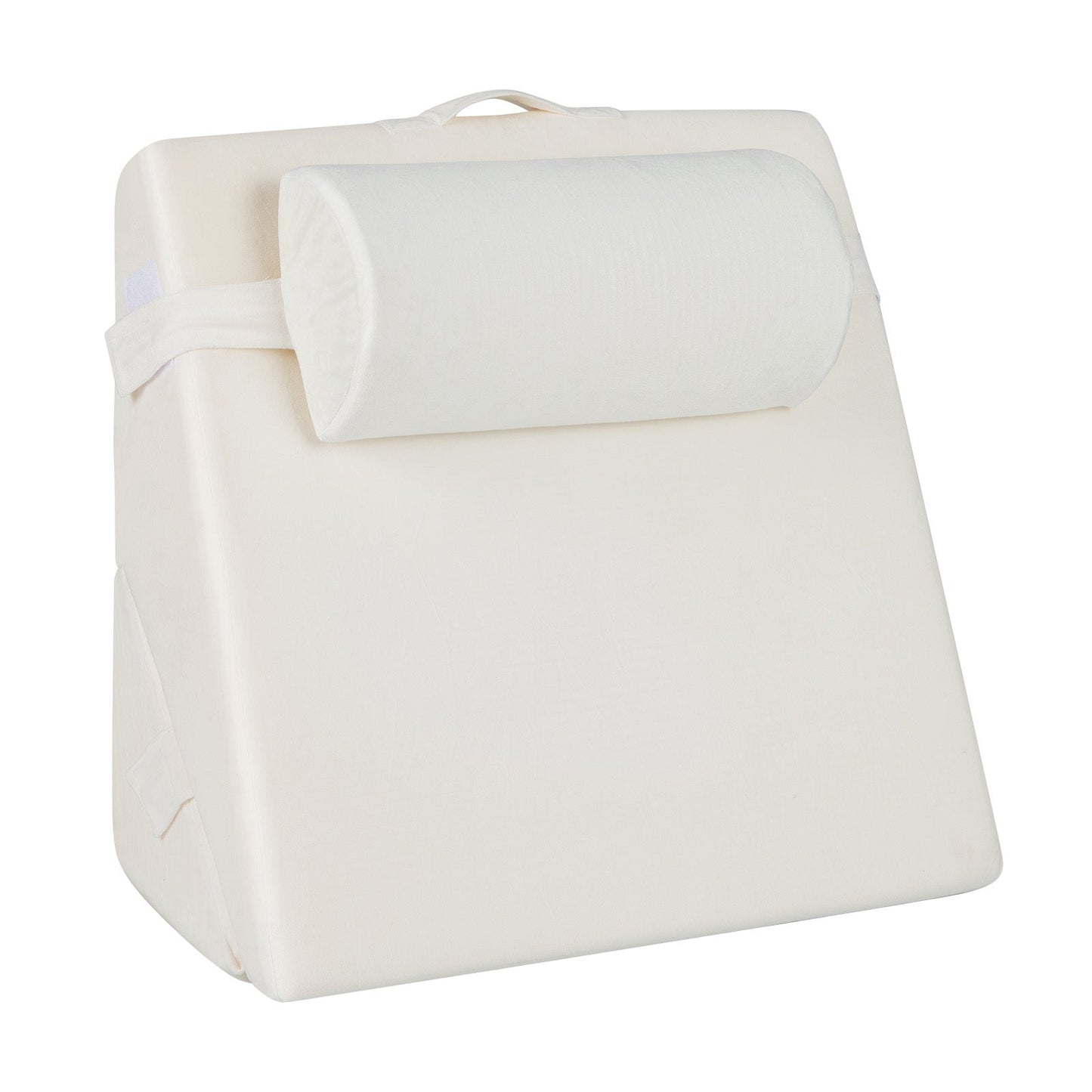 Juego de almohadas de cuña para cama de 3 piezas con espuma viscoelástica con aire - Blanco roto