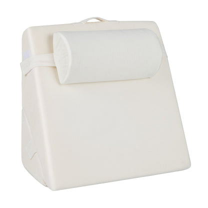 Juego de almohadas de cuña para cama de 3 piezas con espuma viscoelástica con aire - Blanco roto