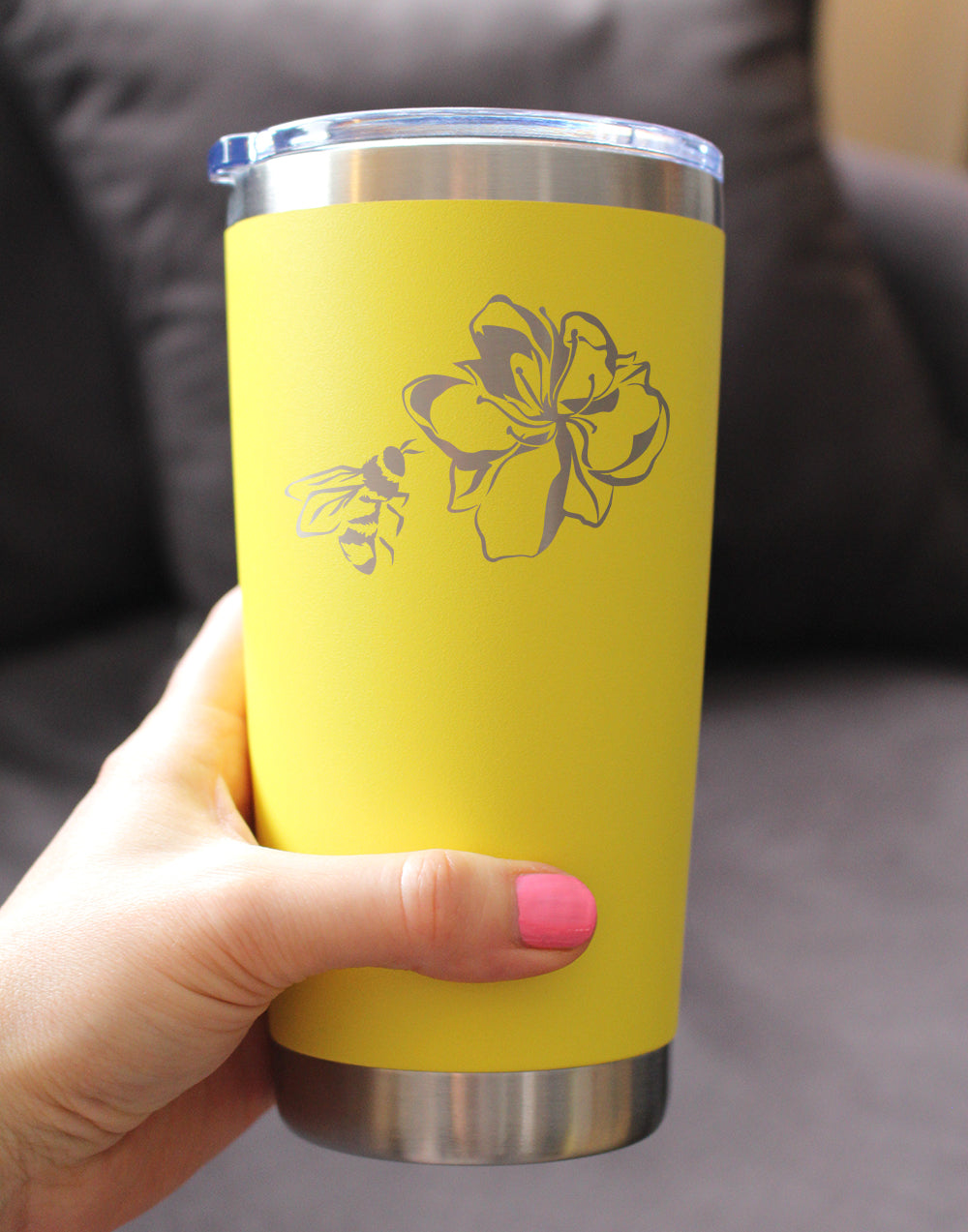 Bee Flower - Cute Gifts for Bumblebee & Nature Lovers - 20 oz Coffee Tumbler - Tampa soil911.com
