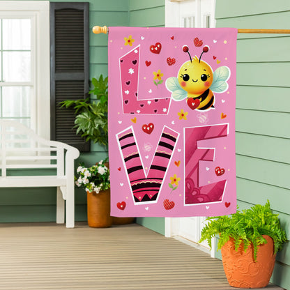 Bee Loved Suede House Flag - Tampa Home & Garden Store