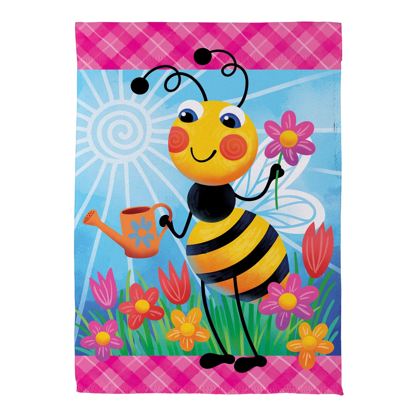 Bee Tending Garden Suede Garden Flag - Tampa Home & Garden Store