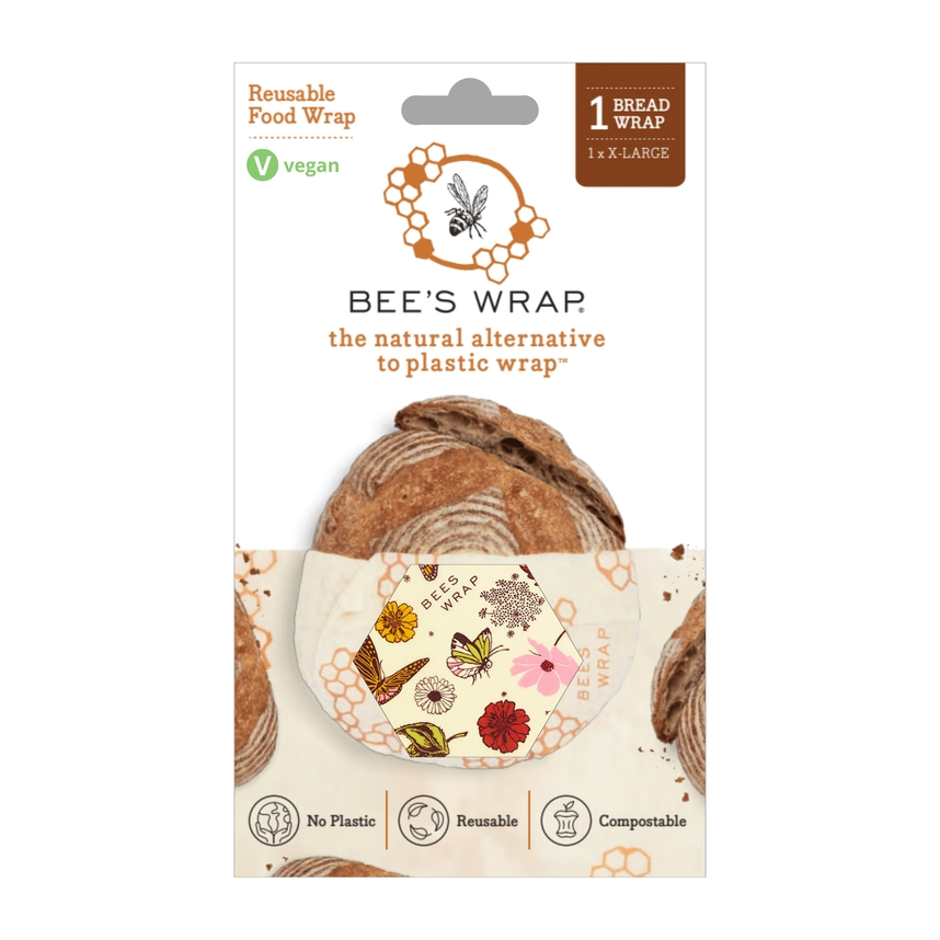 Bee's Wrap Food Wrap - Meadow Magic Bread Wrap - Tampa Home & Garden Store