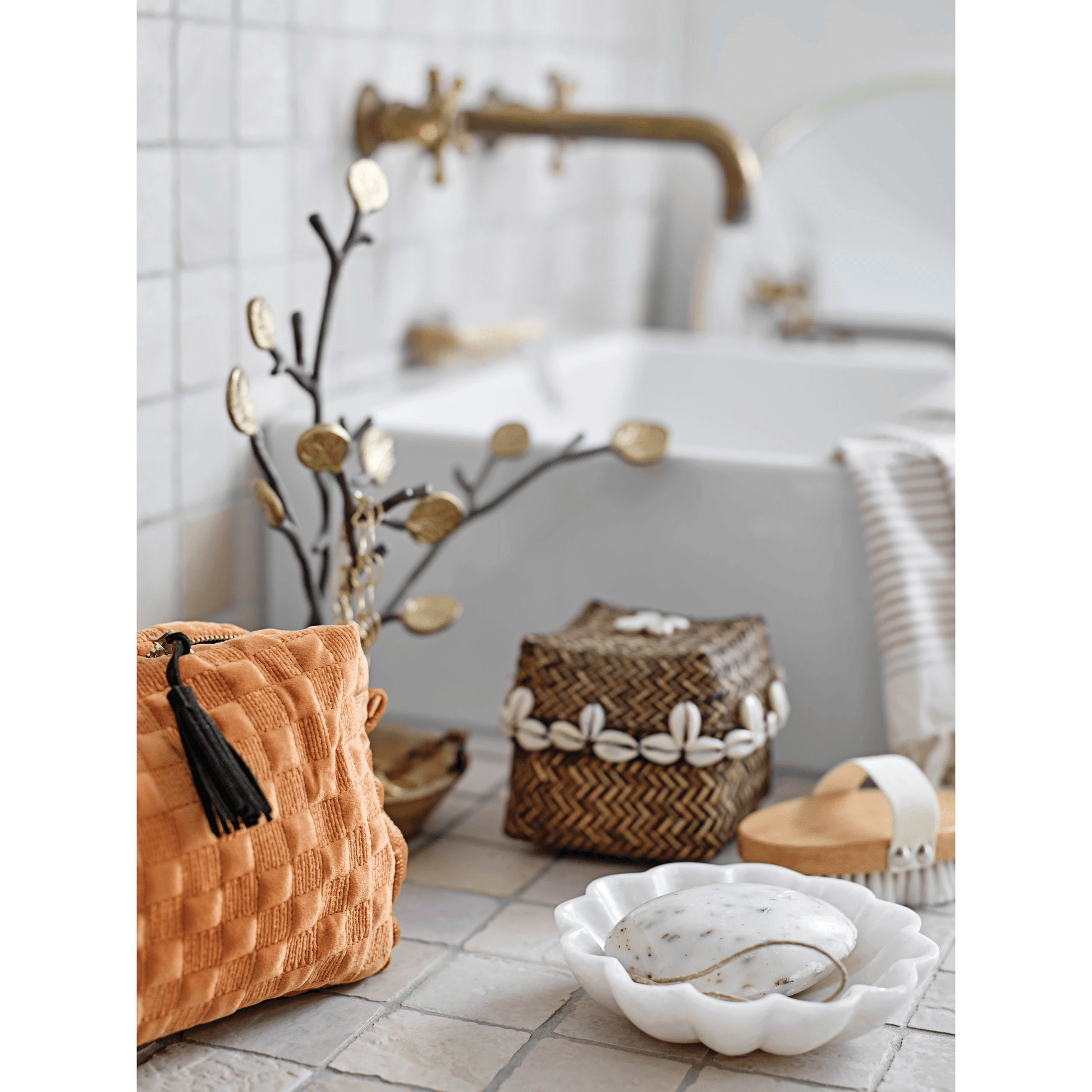Beech Wood Bath Brush with Elastic Band - Tampa Home & Garden Store