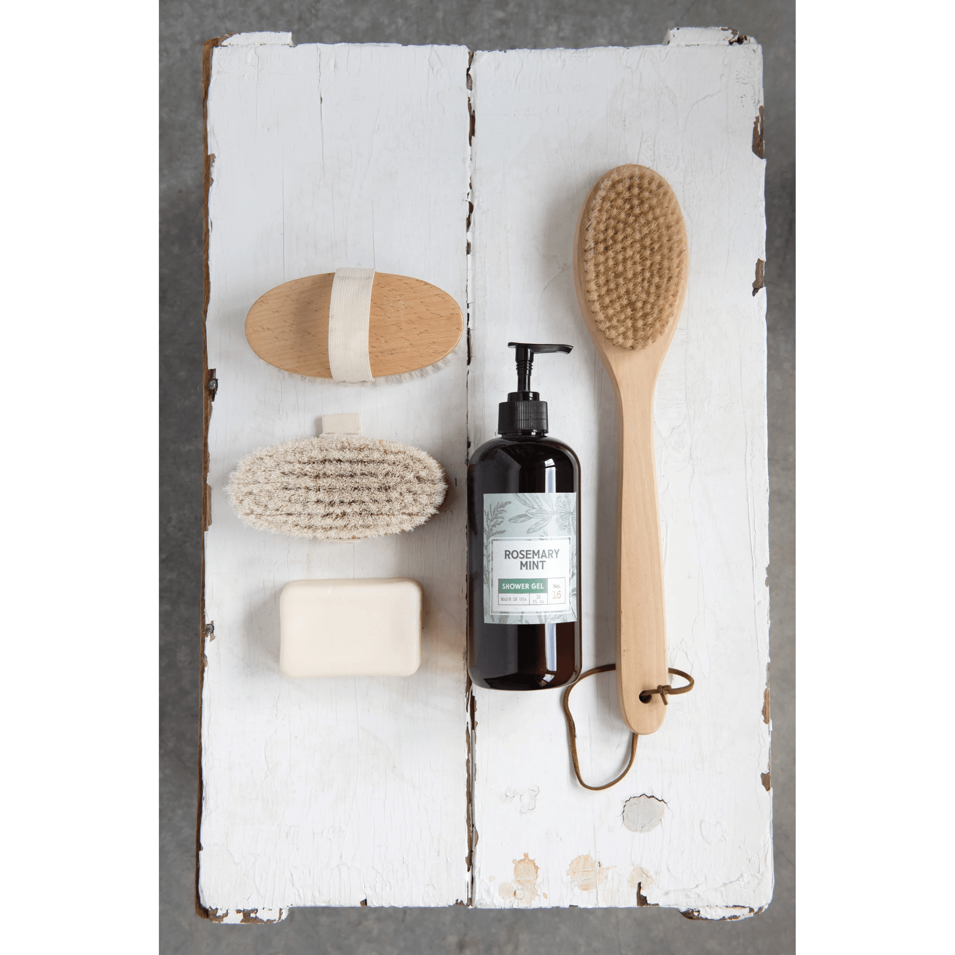 Beech Wood Bath Brush with Elastic Band - Tampa Home & Garden Store