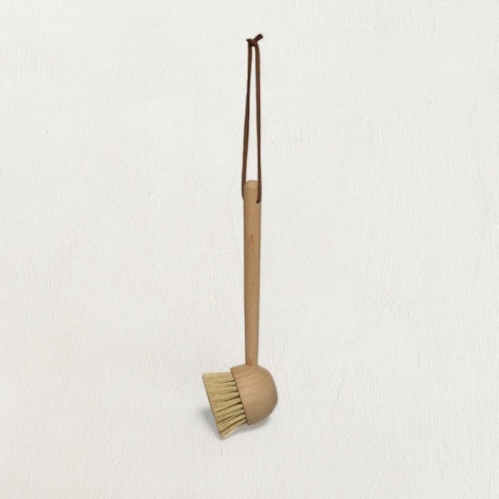 Beech Wood Cleaning Brush with Leather Tie - Tampa Home & Garden Store