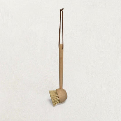 Beech Wood Cleaning Brush with Leather Tie - Tampa Home & Garden Store