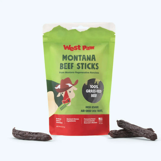 Beef Sticks Treat bag from West Paw, Montana grass-fed air-dried dog treats on Tampa Home & Garden Store