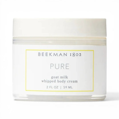 Beekman 1802 Pure Goat Milk Whipped Body Cream jar white with yellow label 2 fl oz on Tampa Home & Garden Store