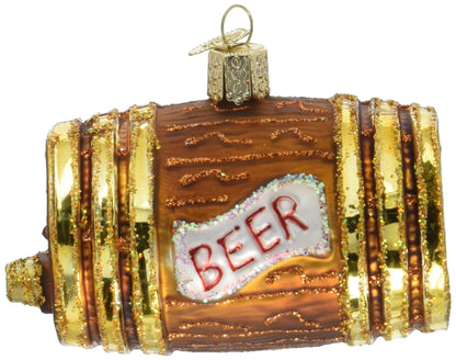 Beer Keg Glass Ornament - Tampa Home & Garden Store
