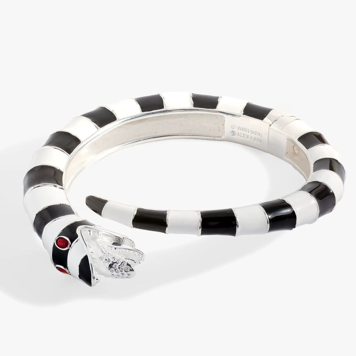 Bracelet BEETLEJUICE Sandworm cuff by ALEX AND ANI in black enamel with beetle head on Tampa Home & Garden Store