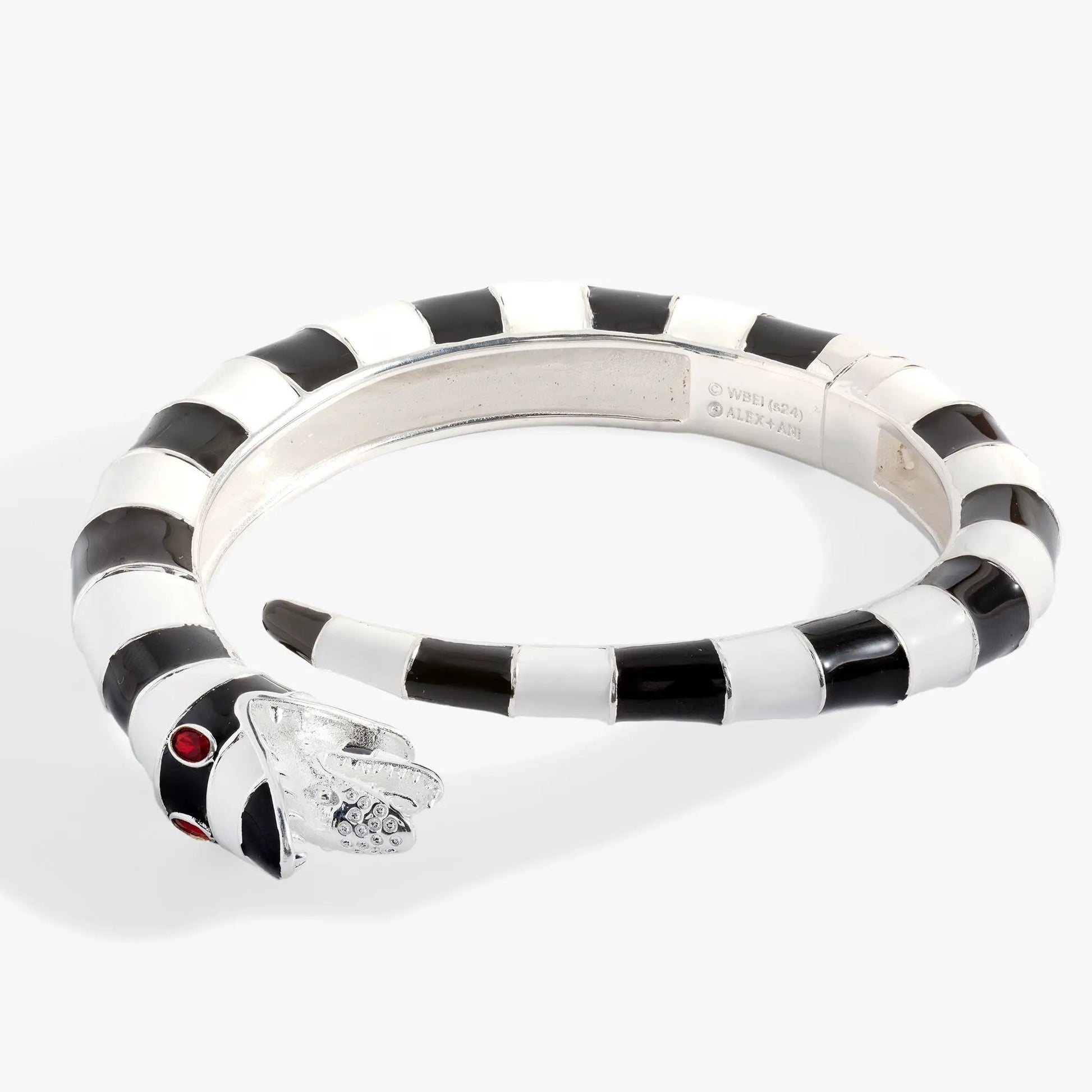 Bracelet BEETLEJUICE Sandworm cuff by ALEX AND ANI in black enamel with beetle head on Tampa Home & Garden Store