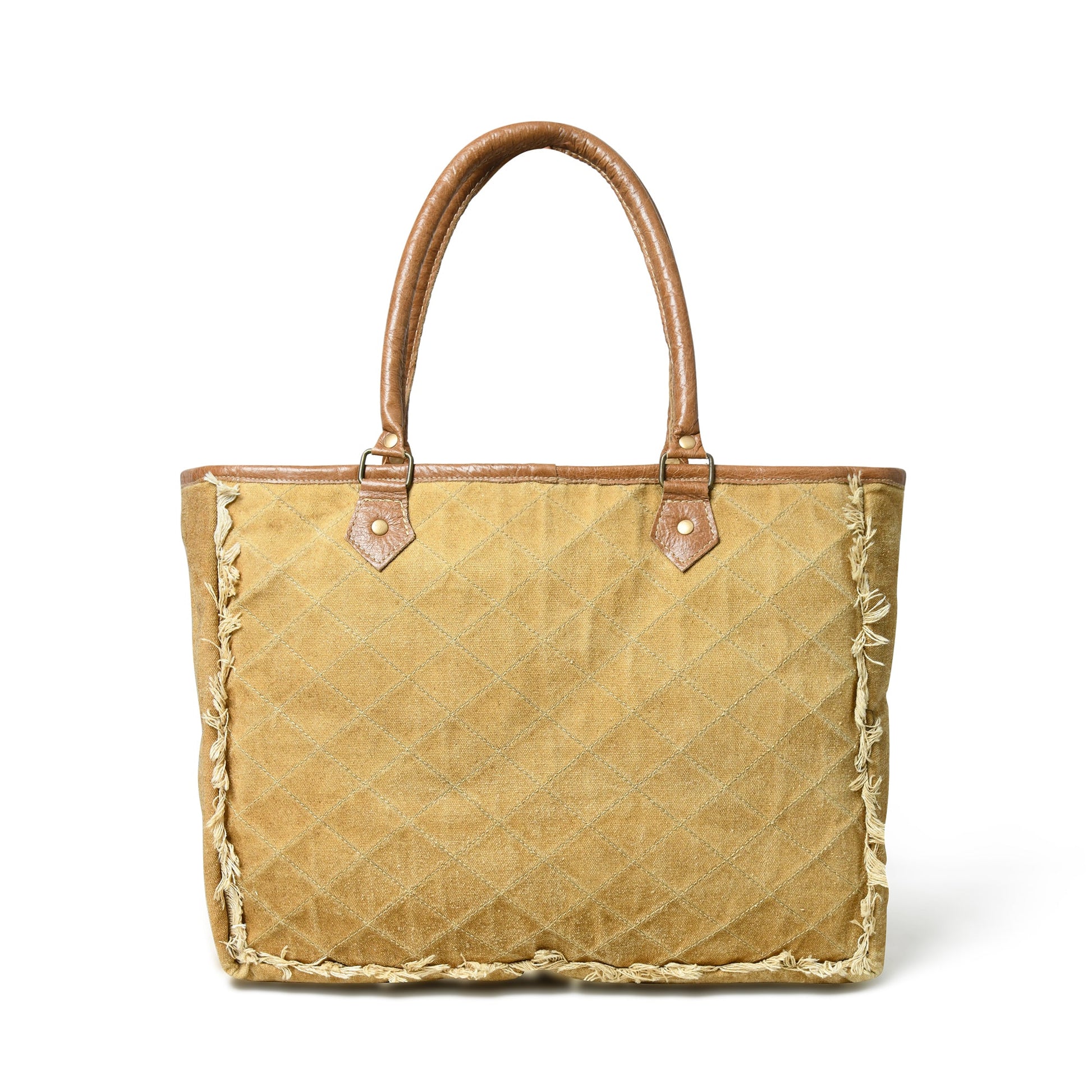 Beige Boho Chic Canvas Bag - Tampa Home & Garden Store