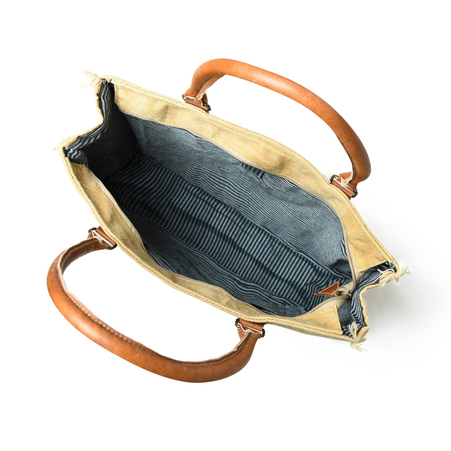 Beige Boho Chic Canvas Bag - Tampa Home & Garden Store