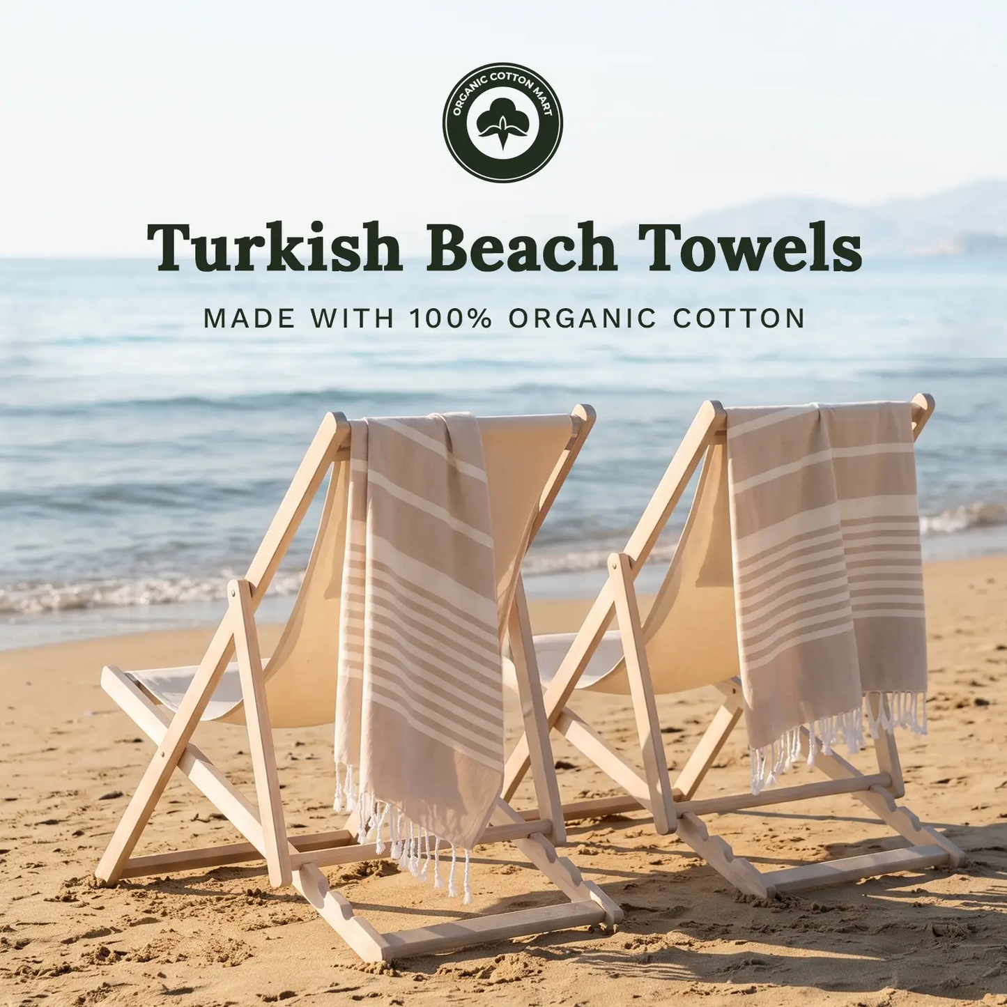 Turkish Quick Dry Beach Towels Organic Cotton