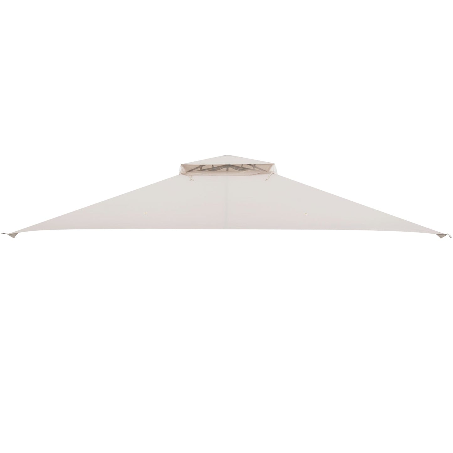 Toldo de repuesto para cenador de 10 x 12 pies con ventilación y orificios de drenaje - Beige
