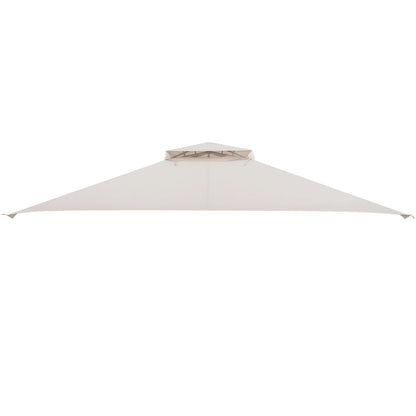 Toldo de repuesto para cenador de 10 x 12 pies con ventilación y orificios de drenaje - Beige