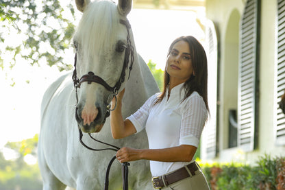 LOLLY Show Shirt Short Sleeve white riding top by BellEq Equestrian Apparel on Tampa Home & Garden Store