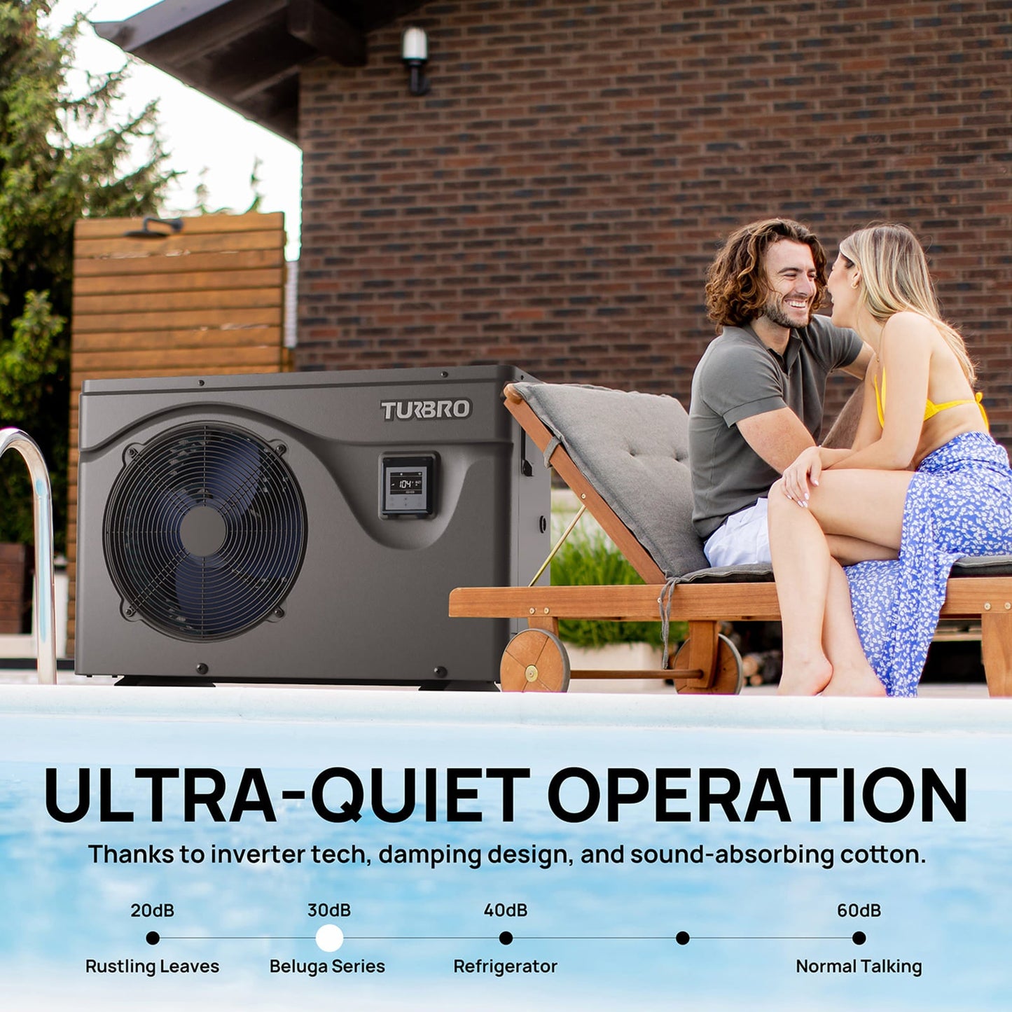Beluga Inverter Swimming Pool Heat Pump, 33K/50K/58K/75K BTU - Tampa Home & Garden Store