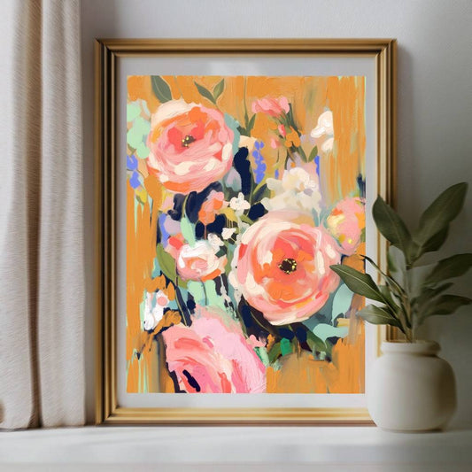 Beneath Apricot Skies Art Print – Warm & Serene Wall Decor - Tampa Home & Garden Store