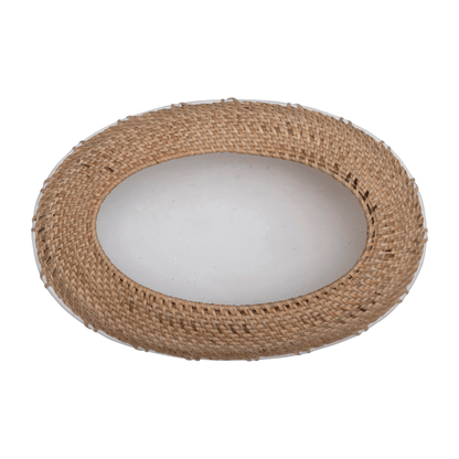 Benton Terracotta Planter with Hand-Woven Rattan Stitching - Tampa Home & Garden Store