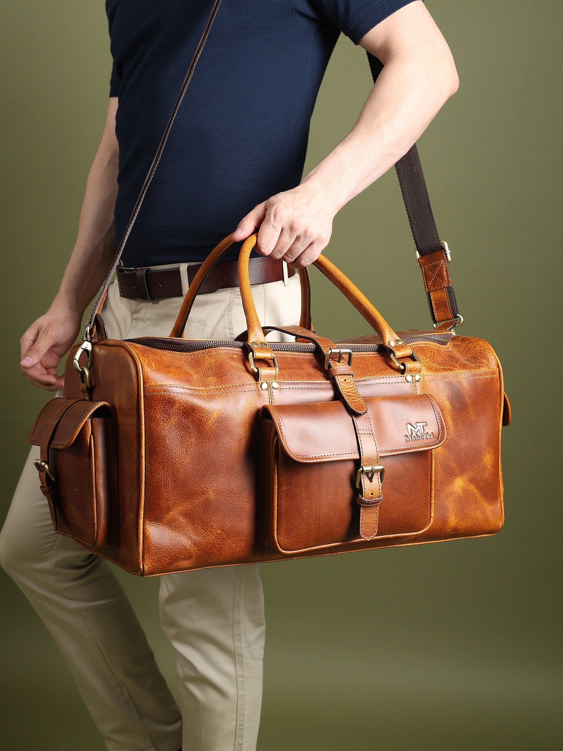 Berlin Leather Weekender Duffle Bag - Tampa Home & Garden Store
