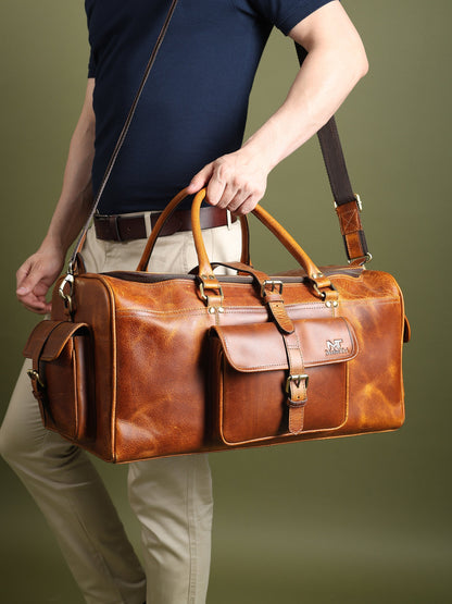 Berlin Leather Weekender Duffle Bag - Tampa Home & Garden Store
