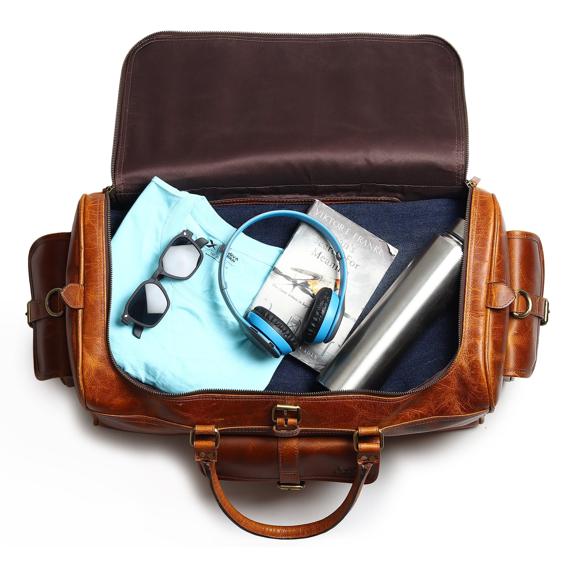 Berlin Leather Weekender Duffle Bag - Tampa Home & Garden Store