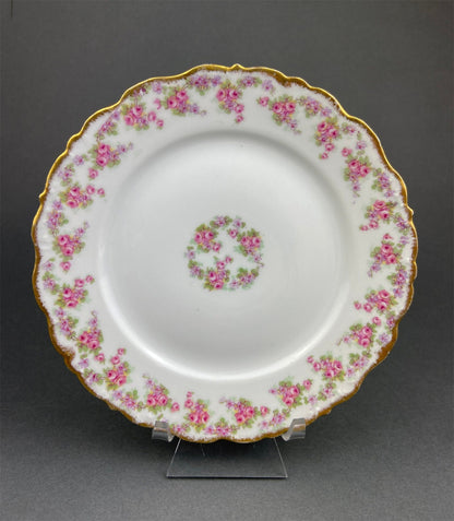 Berry Bowls by Limoges Elite. Set of Eight Berry Bowls. 5 inch Serving Bowls with Pink Roses & Scalloped Rim. - Tampa Home & Garden Store