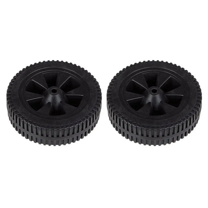 Bessemer Patio Fireplace Wheels pair, black ribbed replacement parts for Fire Sense/Balkene on Tampa Home & Garden Store