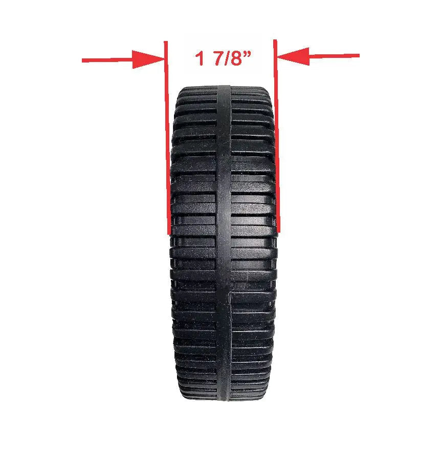 Bessemer Patio Fireplace Wheel replacement part black ribbed rubber 1 7/8 diameter on Tampa Home & Garden Store
