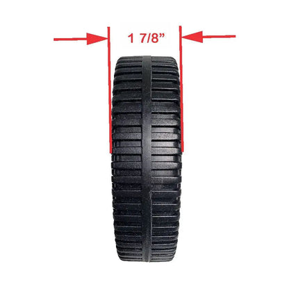 Bessemer Patio Fireplace Wheel replacement part black ribbed rubber 1 7/8 diameter on Tampa Home & Garden Store