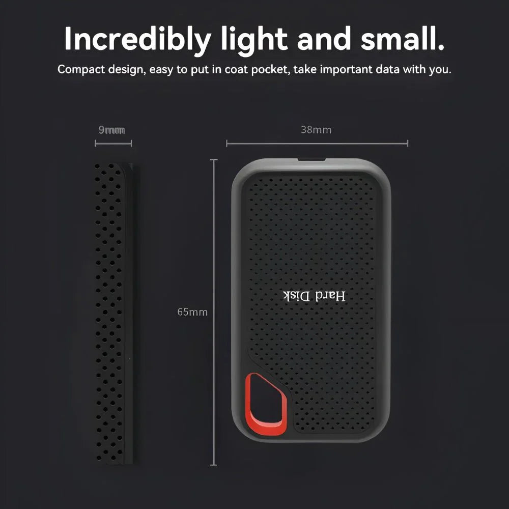 Portable External SSD 2TB USB-C Solid State Drive