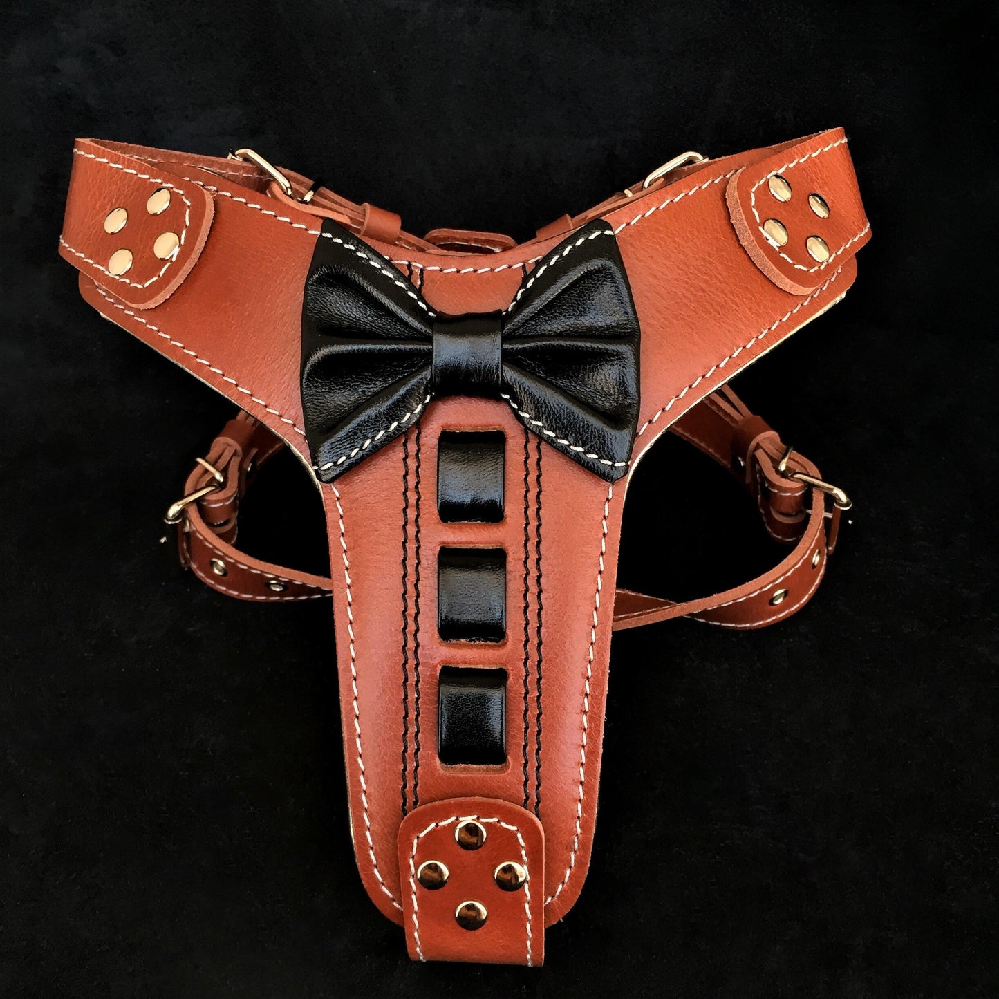 Bestia ''Bowtie'' leather harness - Tampa Home & Garden Store