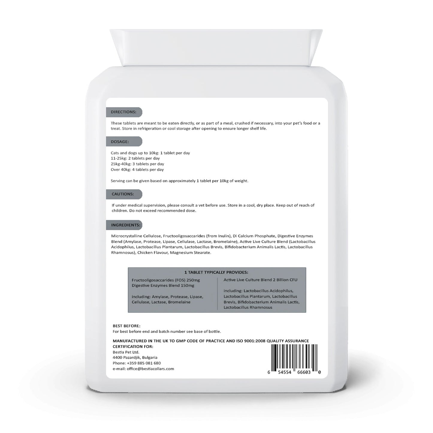 Bestia Dog Sport PRObiotics - Tampa Home & Garden Store