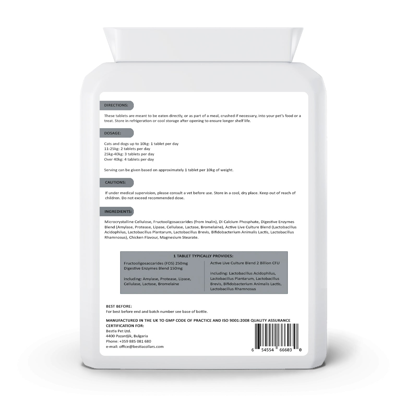 Bestia Dog Sport PRObiotics - Tampa Home & Garden Store