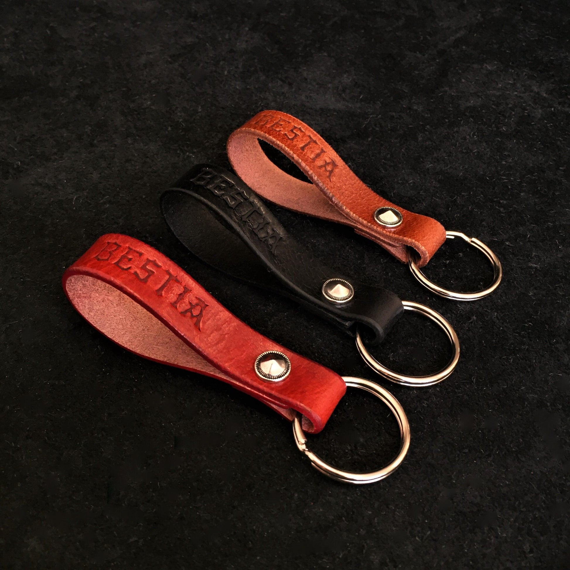 Bestia handmade genuine leather keychain - Tampa Home & Garden Store