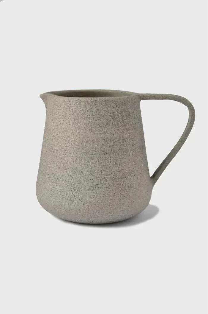 Handmade Concrete Pitcher with a Glossy Interior
