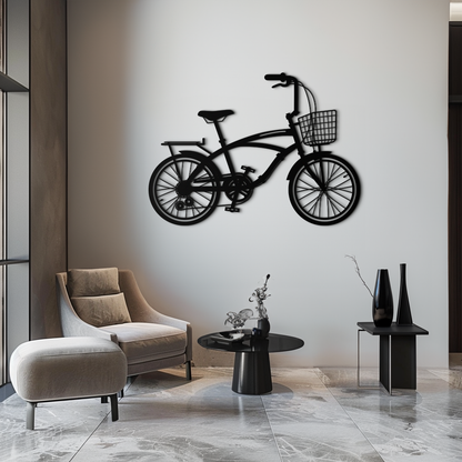 Bicycle Metal Wall Art - Modern Industrial Bike Decor - KAF124 - Tampa Home & Garden Store